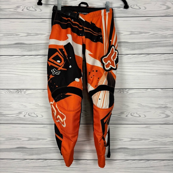 Fox Other - FOX RACING 180 YOUTH KIDS MOTOCROSS PANTS ORANGE BLACK SIZE 24 (AGE 8)